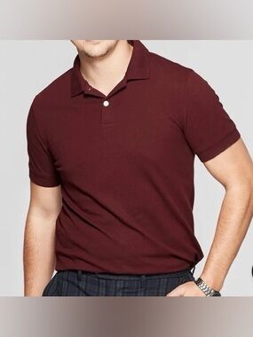 Goodfellow & Co Burgundy Short Sleeve Polo